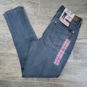 Seven7 Jeans Women's 6 Blue Denim Tummy Slimming Straight Leg Pants NWT